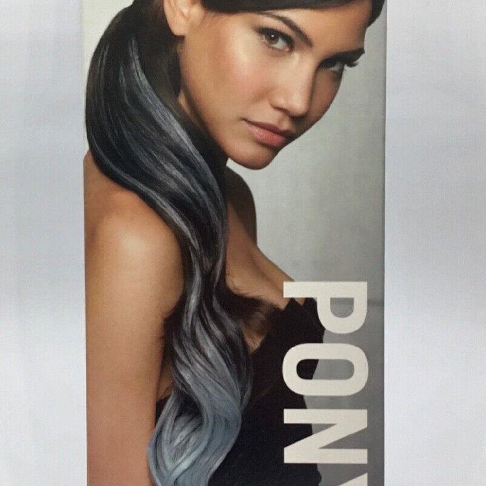 NIB Hairdo 23" Color Splash Wrap Around Pony 8 TOAST-BLUE Ombre Look